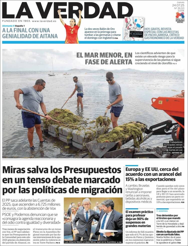 Portada de La Verdad de Murcia (Spain)