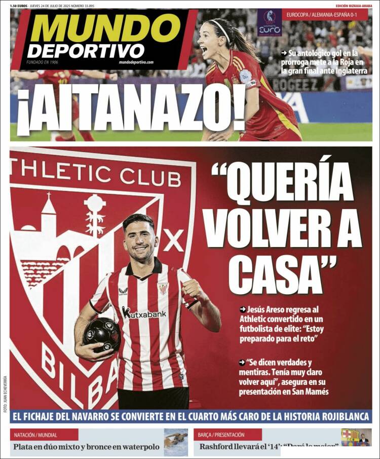 Portada de Mundo Deportivo Bizkaia (España)