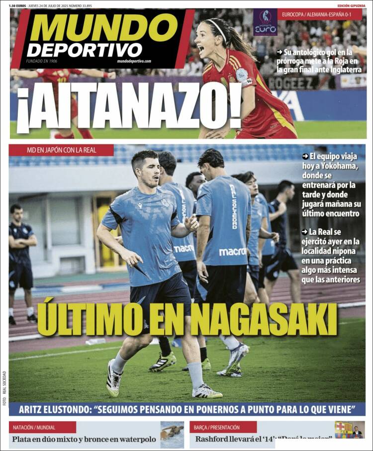 Portada de Mundo Deportivo Gipuzkoa (España)