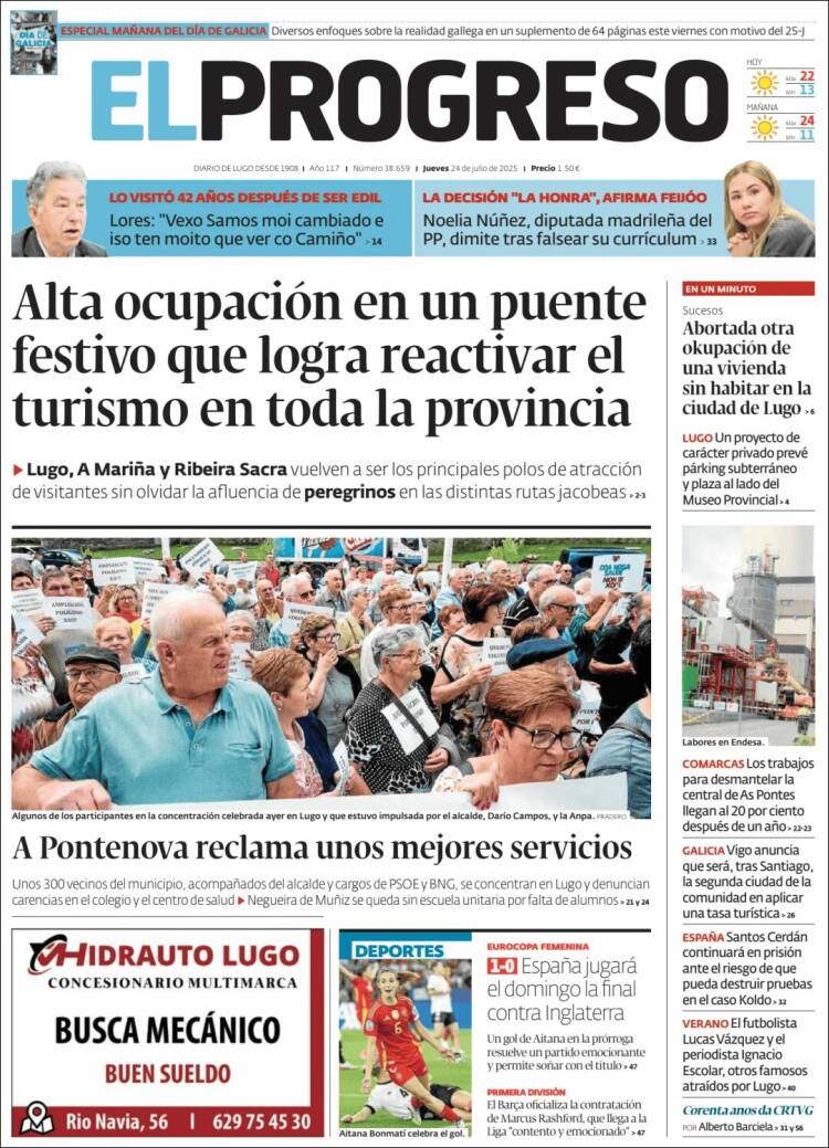 Portada de El Progreso (España)