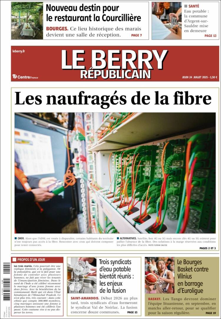 Portada de Berry Republicain (Francia)