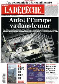 Portada de La Dépêche du Midi (Francia)