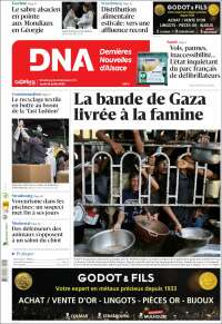 Portada de Les Dernières Nouvelles d'Alsace (Francia)