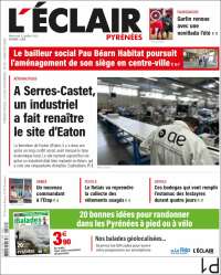 Portada de L'Eclair des Pyrénées (Francia)