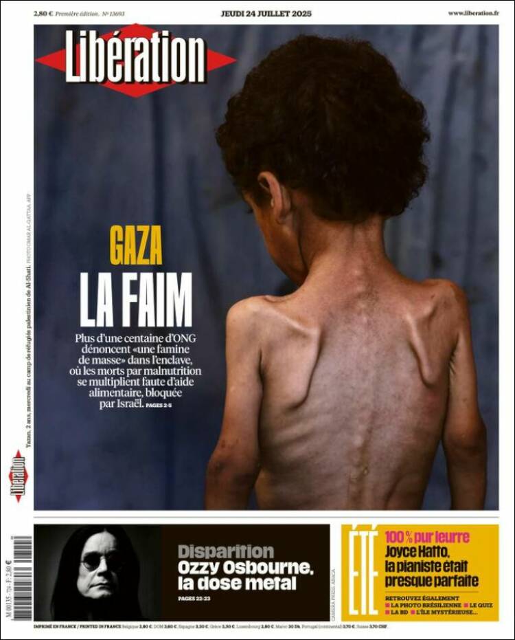 Portada de Libération (France)
