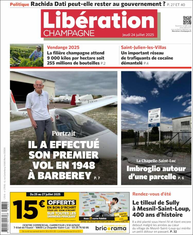Portada de Libération Champagne (Francia)