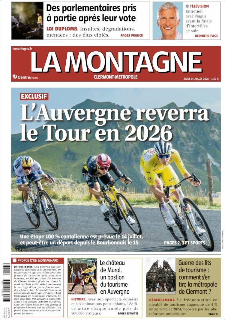 Portada de La Montagne (Francia)