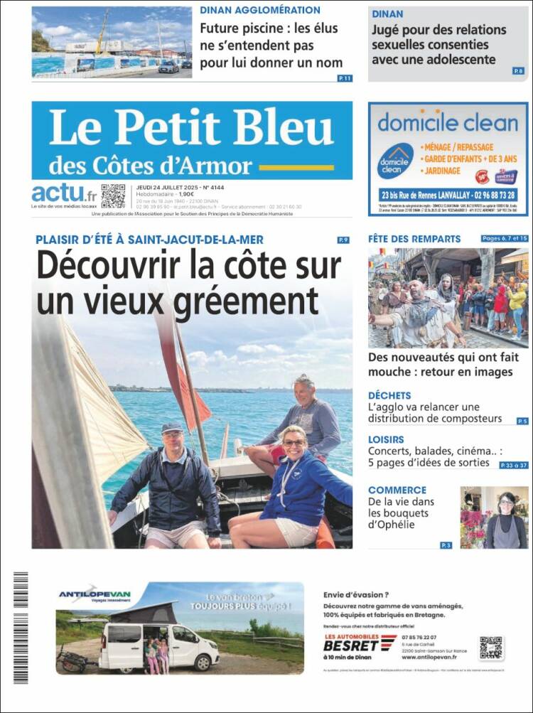 Portada de Le Petit Bleu (France)