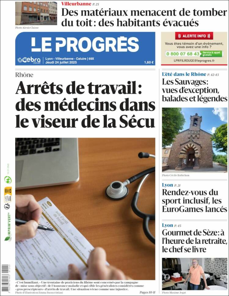 Portada de Progres de Fecamp (Francia)