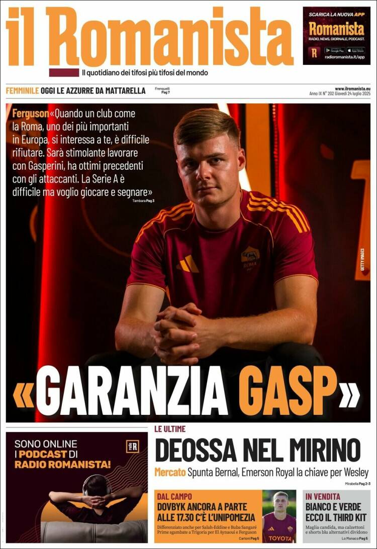 Portada de Romanista (Italia)