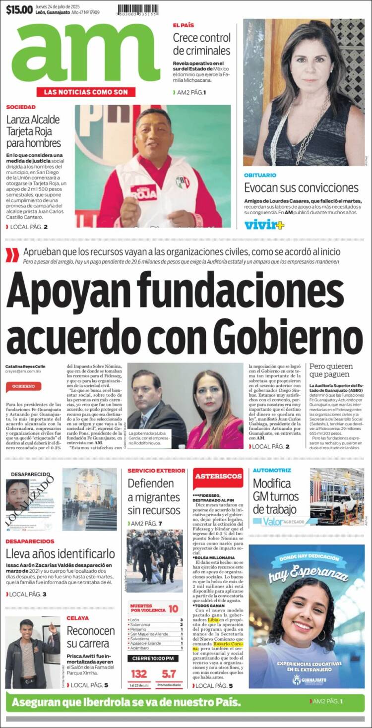 Portada de Al Día A.M. (México)