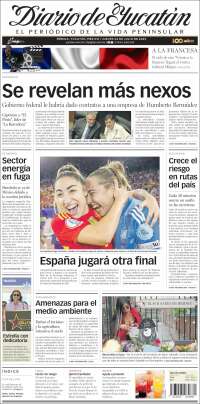 Portada de Diario de Yucatán (México)