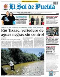 Portada de El Sol de Puebla (México)