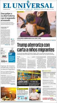 Portada de El Universal (México)
