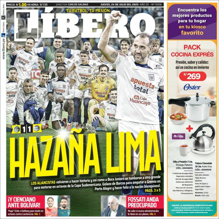 Portada de Líbero (Perú)