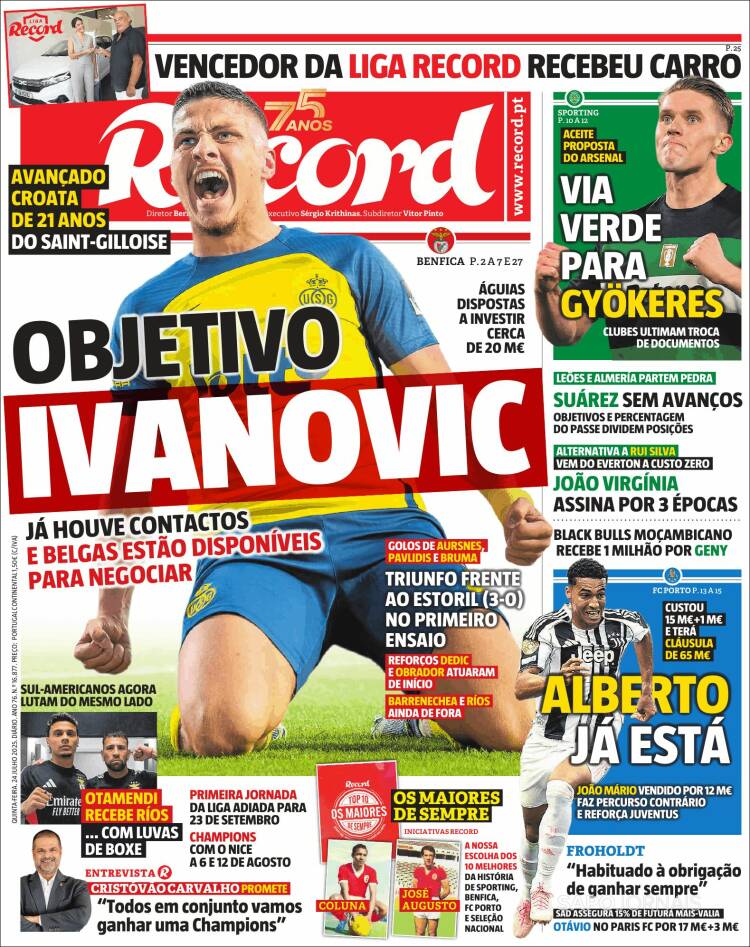 Portada de Record (Portugal)
