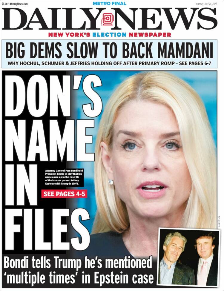 Portada de Daily News - New York (USA)