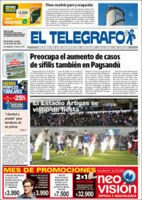 Portada de El Telégrafo (Uruguay)