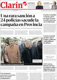 Portada de Clarín (Argentina)