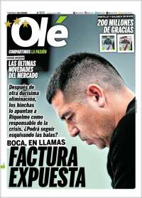 Portada de Olé (Argentina)