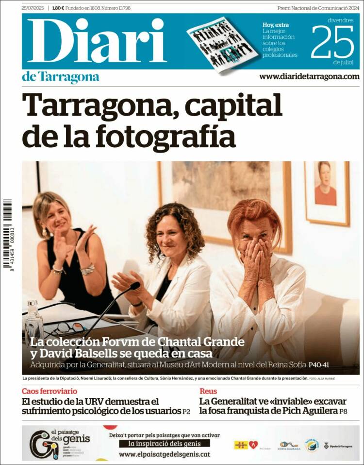 Portada de Diari de Tarragona (España)