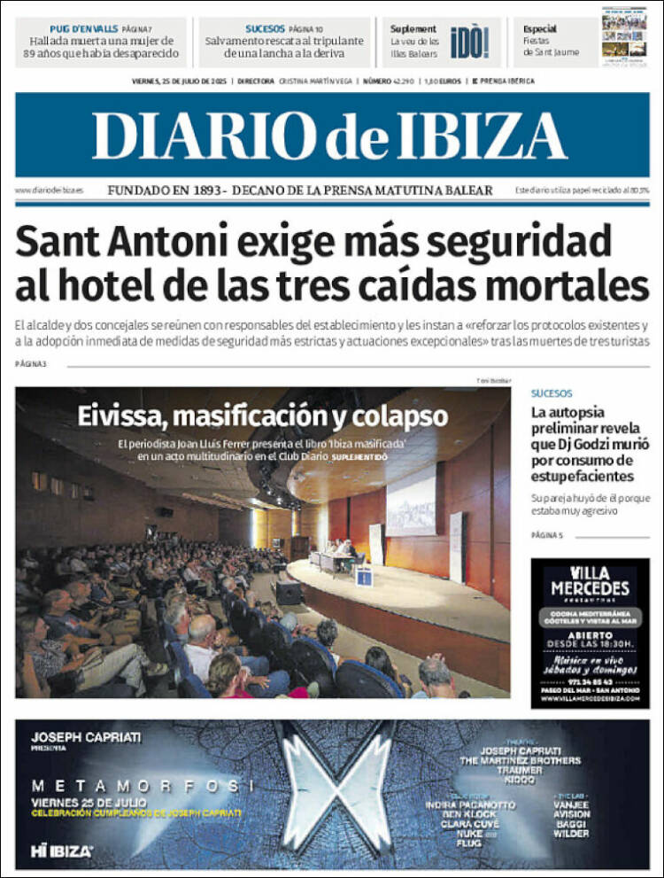 Portada de Diario de Ibiza (España)