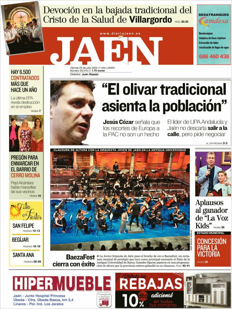 Portada de Diario Jaén (España)