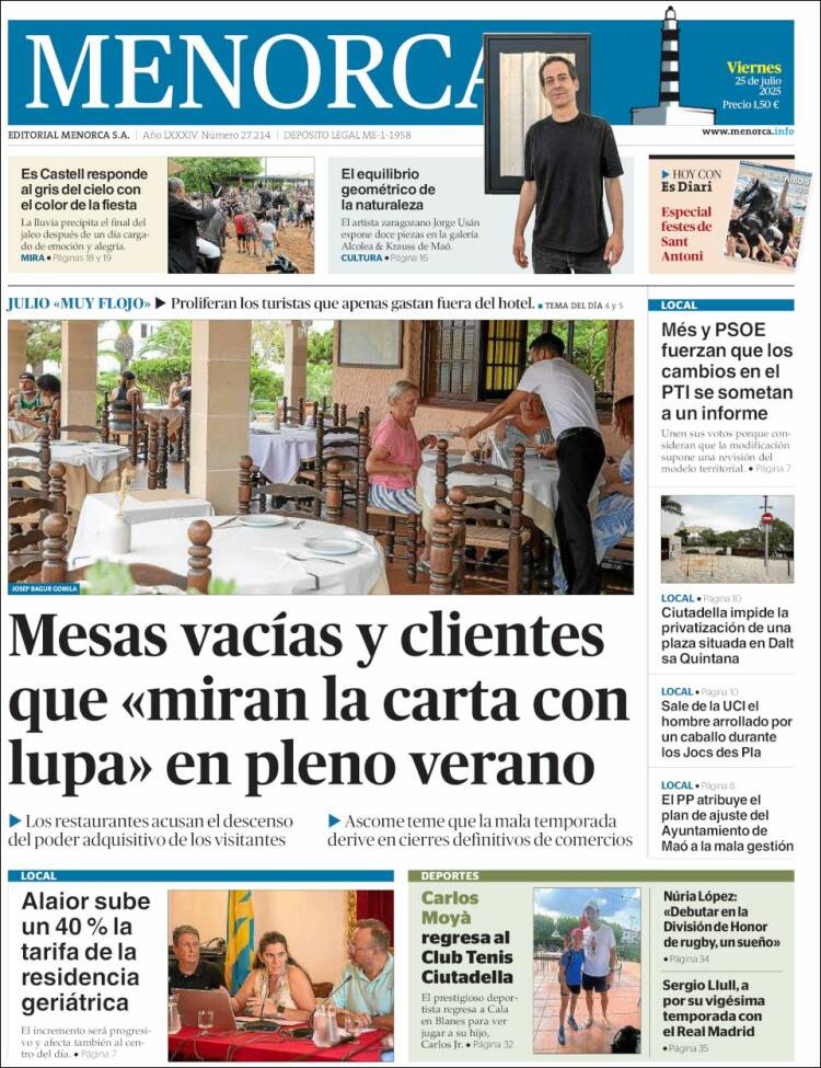 Portada de Menorca - Diario Insular (España)