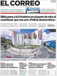 Portada de El Correo - Guipuzcoa (España)