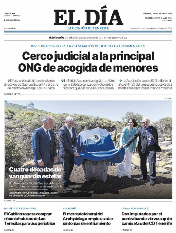 Portada de El Día (España)