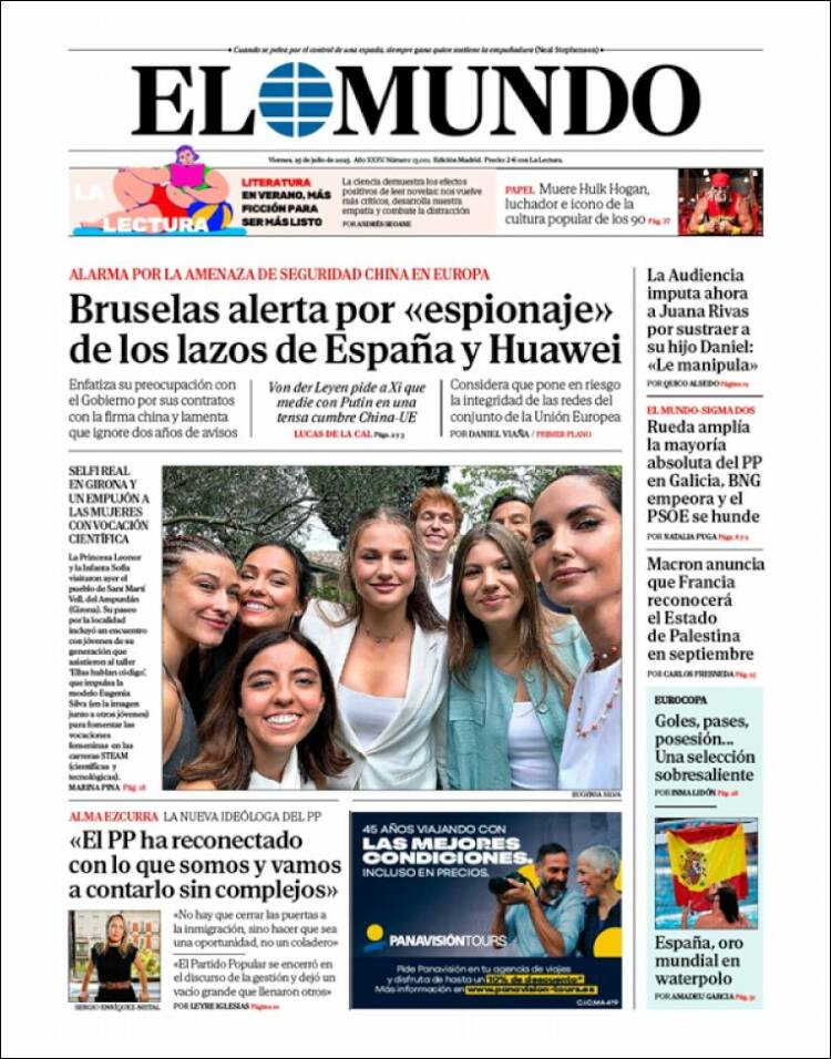 Portada de El Mundo (Spain)