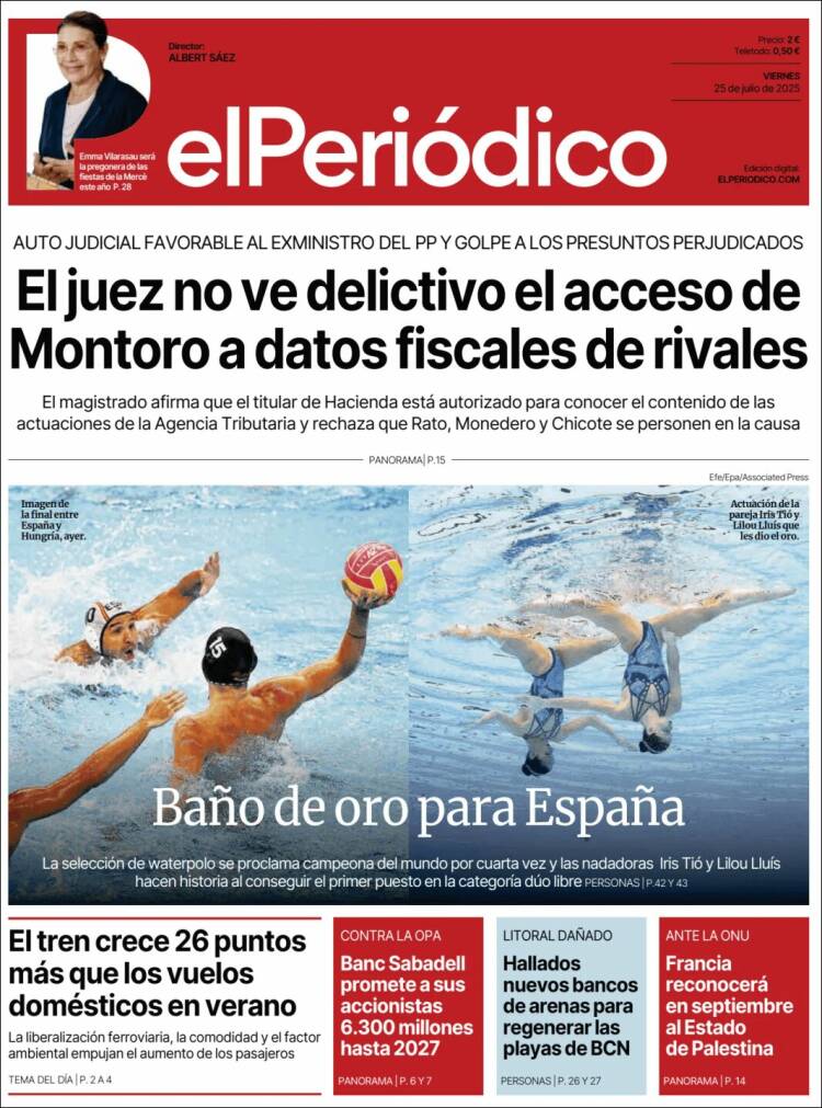 Portada de El Periódico (España)