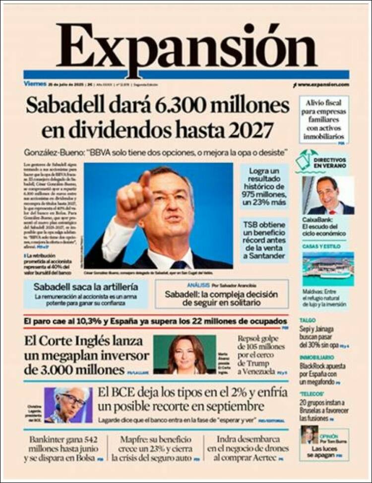 Portada de Expansión (España)