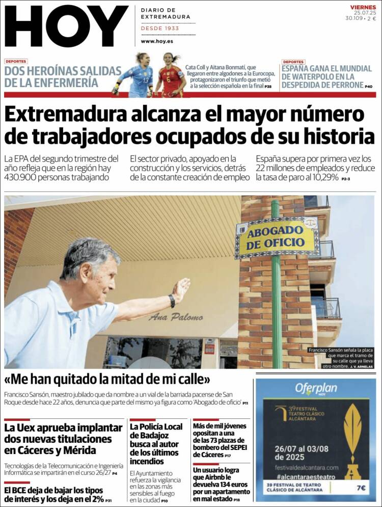 Portada de Hoy - Caceres (España)