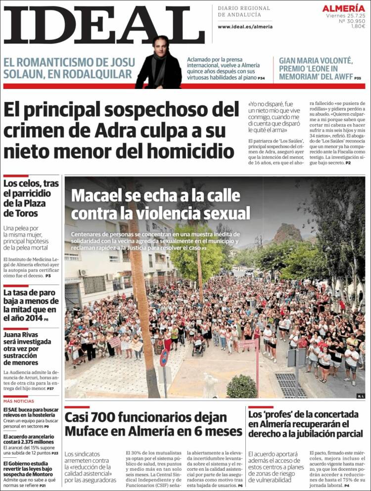 Portada de Ideal Almeria (España)