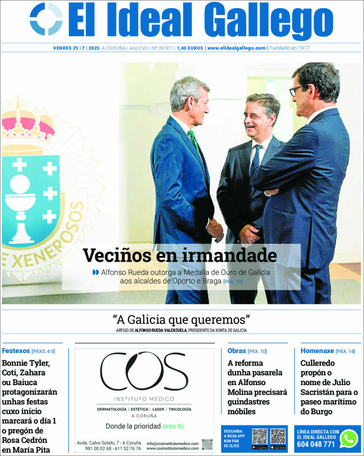 Portada de El Ideal Gallego (España)
