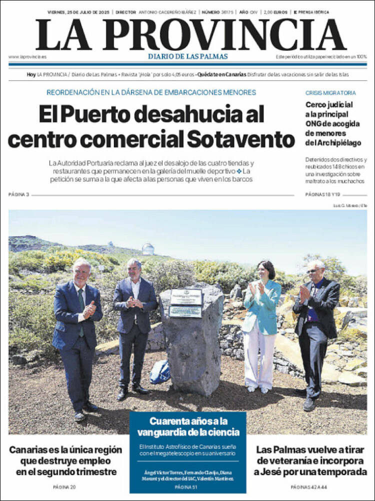 Portada de La Provincia (España)