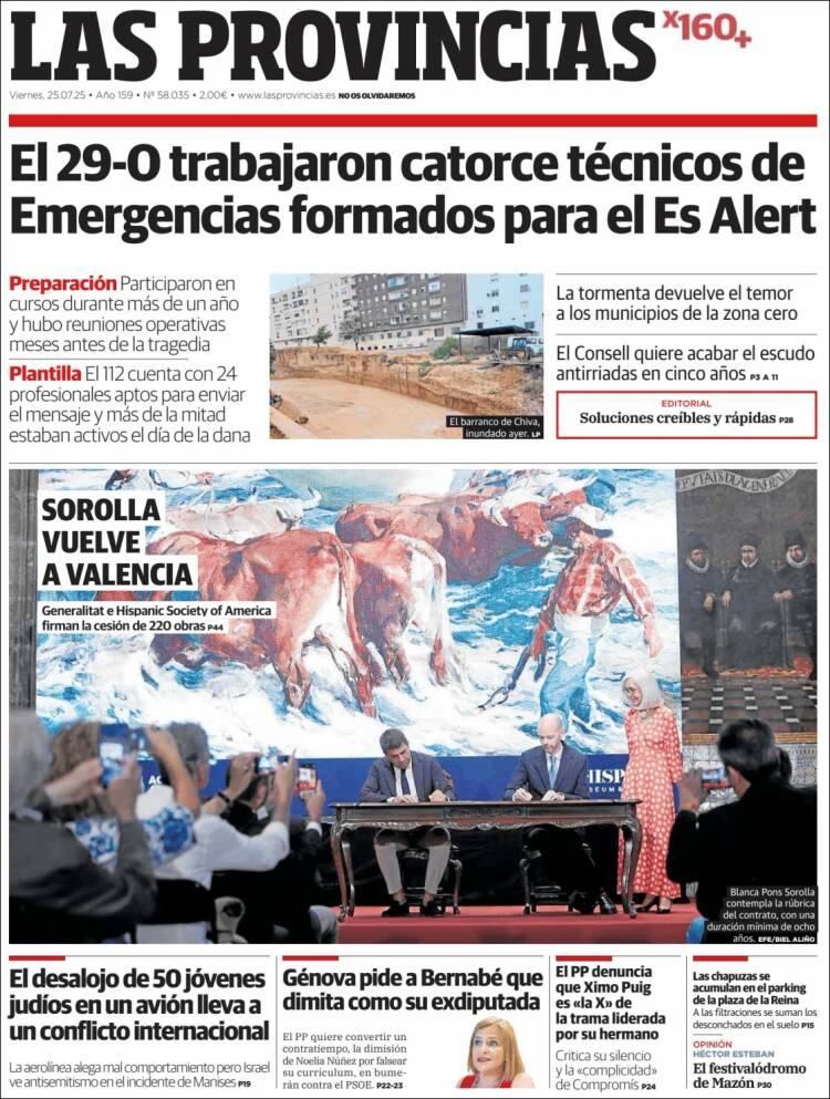 Portada de Las Provincias (Spain)