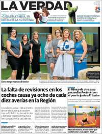 Portada de La Verdad de Murcia (España)