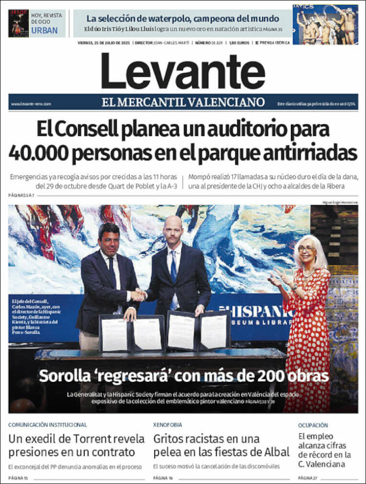 Portada de Levante (España)