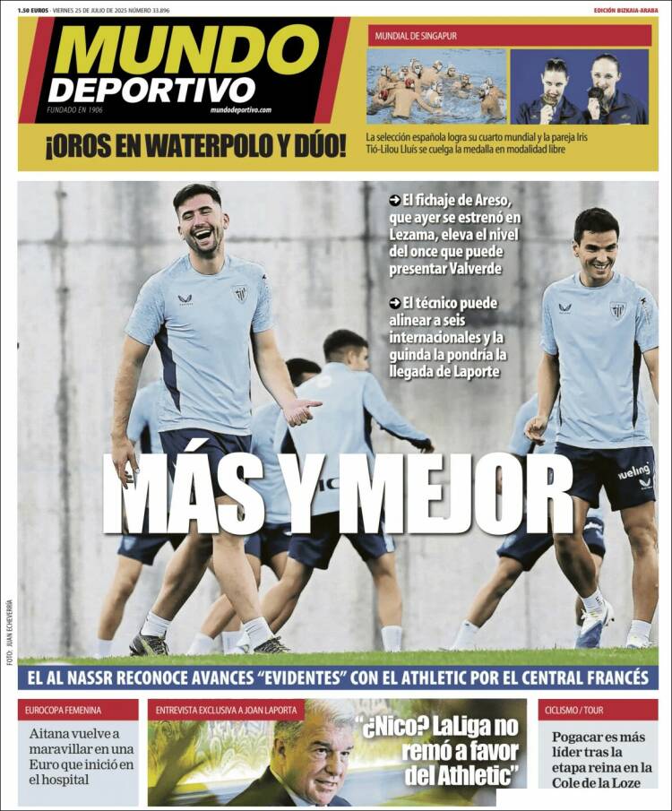 Portada de Mundo Deportivo Bizkaia (España)
