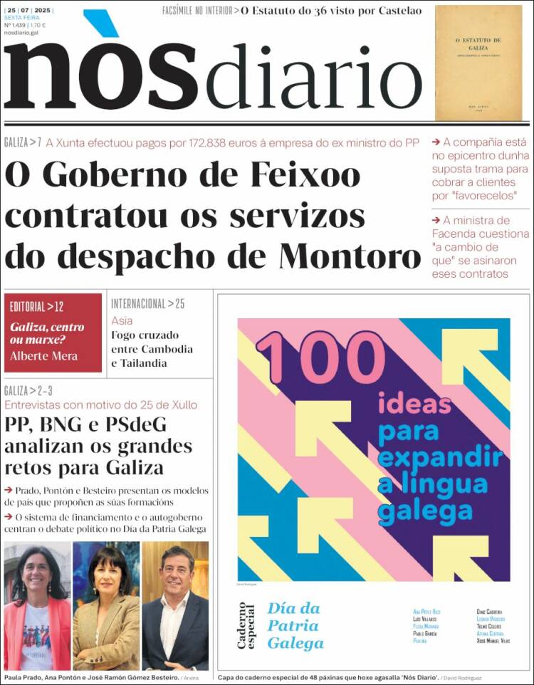 Portada de Nòs Diario (España)