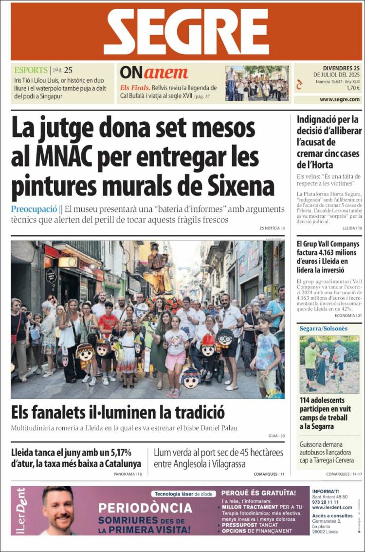 Portada de Segre (Spain)