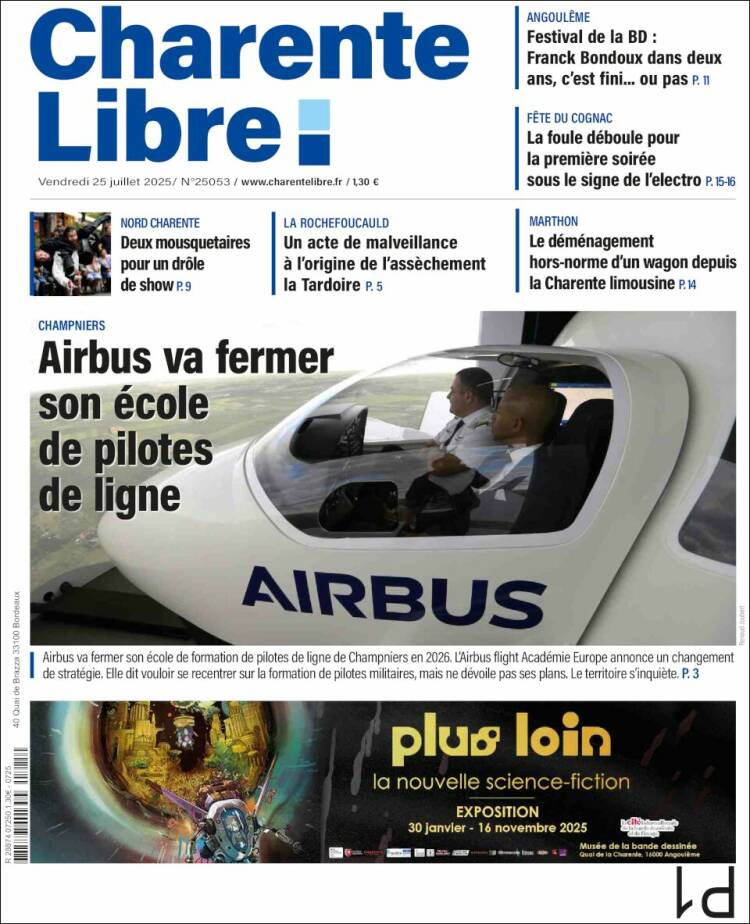 Portada de Charente Libre (Francia)