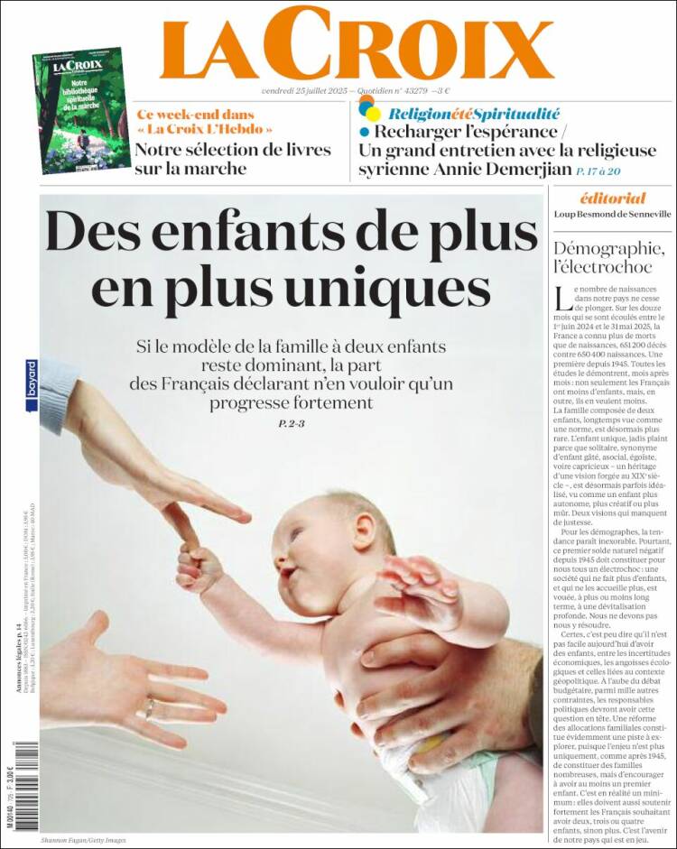 Portada de La Croix (Francia)