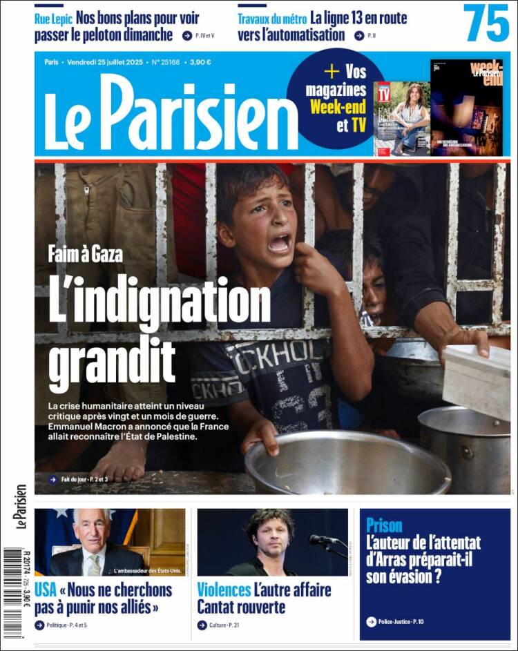 Portada de Le Parisien (Francia)