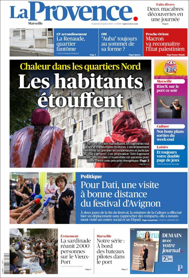 Portada de La Provence (Francia)