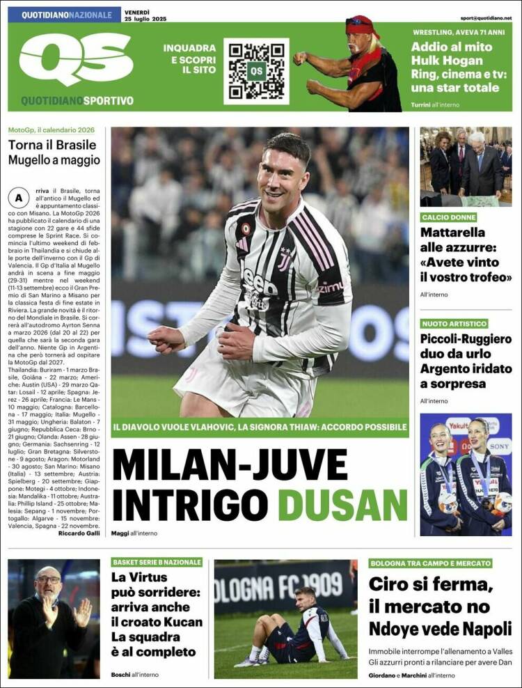 Portada de Quotidiano Sportivo (Italia)