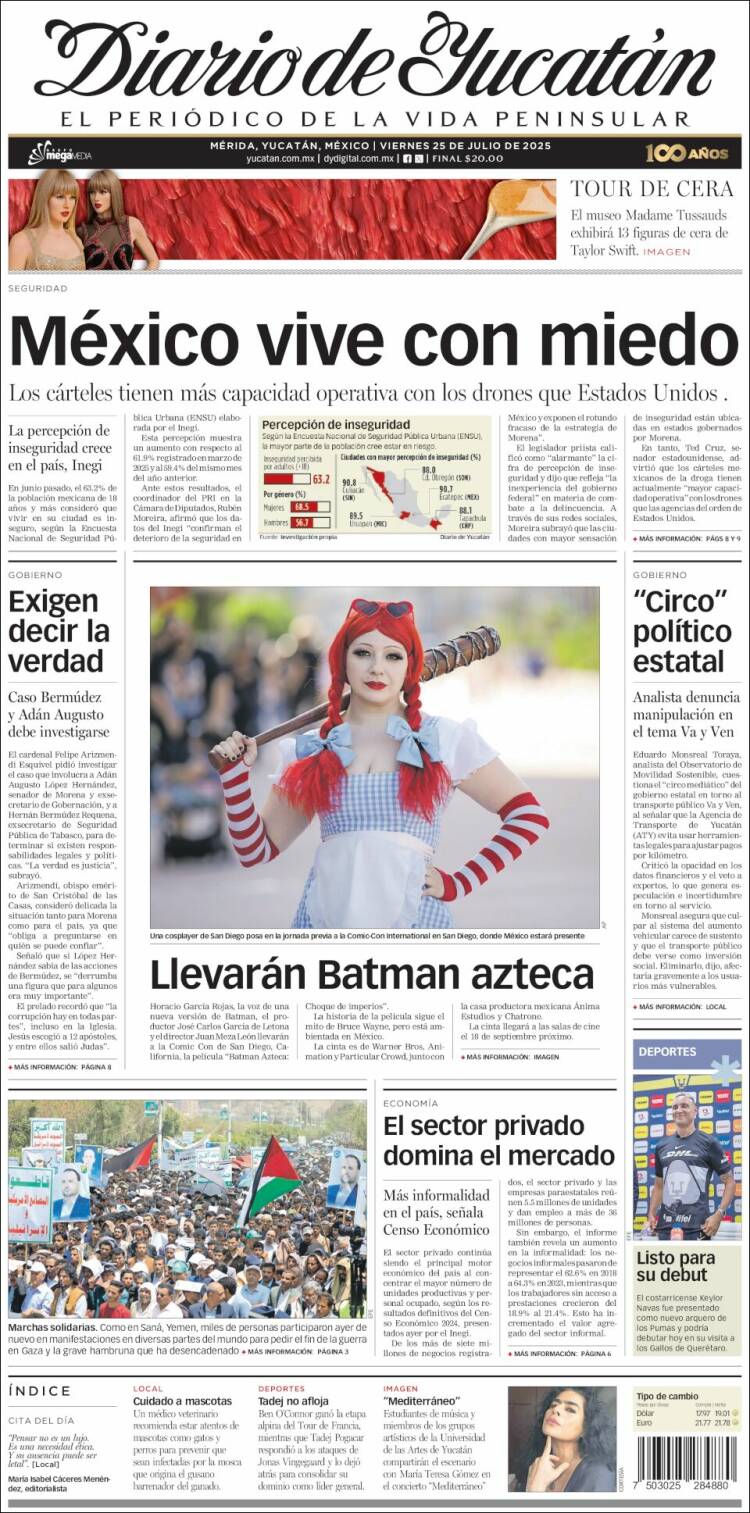Portada de Diario de Yucatán (Mexico)