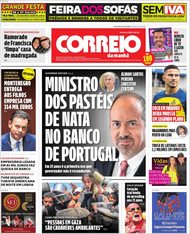 Portada de Correio da Manhã (Portugal)